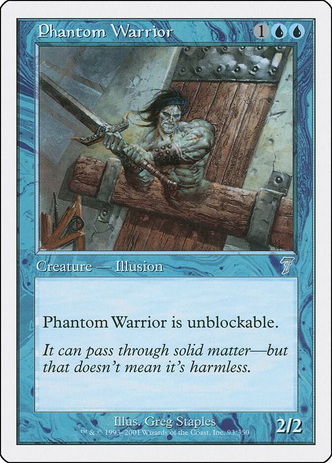 Phantom Warrior 93 card from 7th Edition