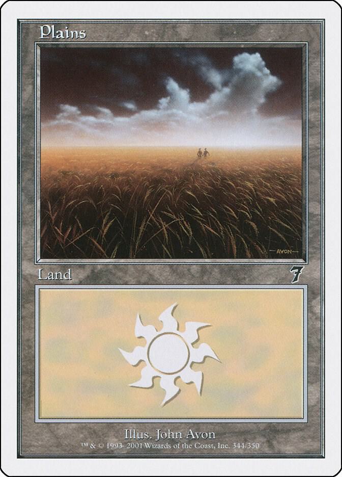 Plains 344 card from 7th Edition