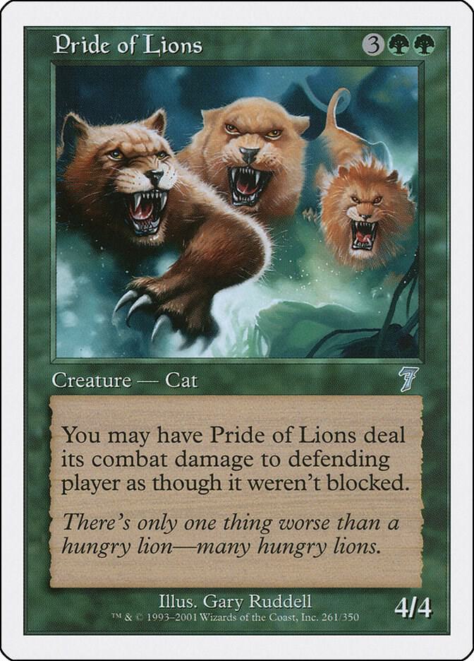 Pride of Lions 261 card from 7th Edition