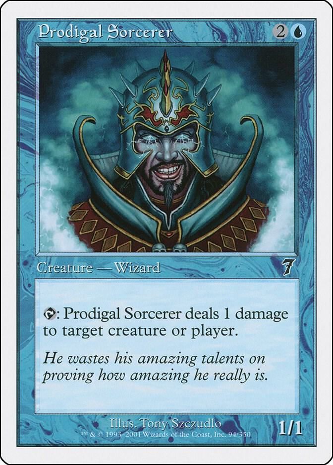 Prodigal Sorcerer 94 card from 7th Edition