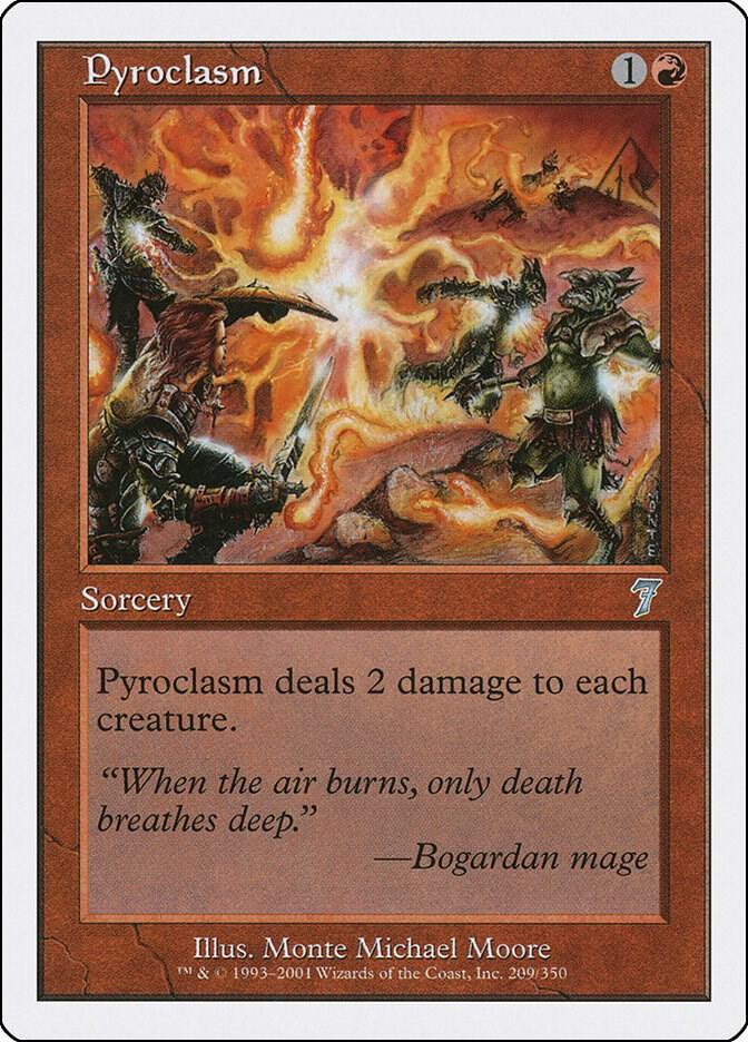 Pyroclasm 209 card from 7th Edition