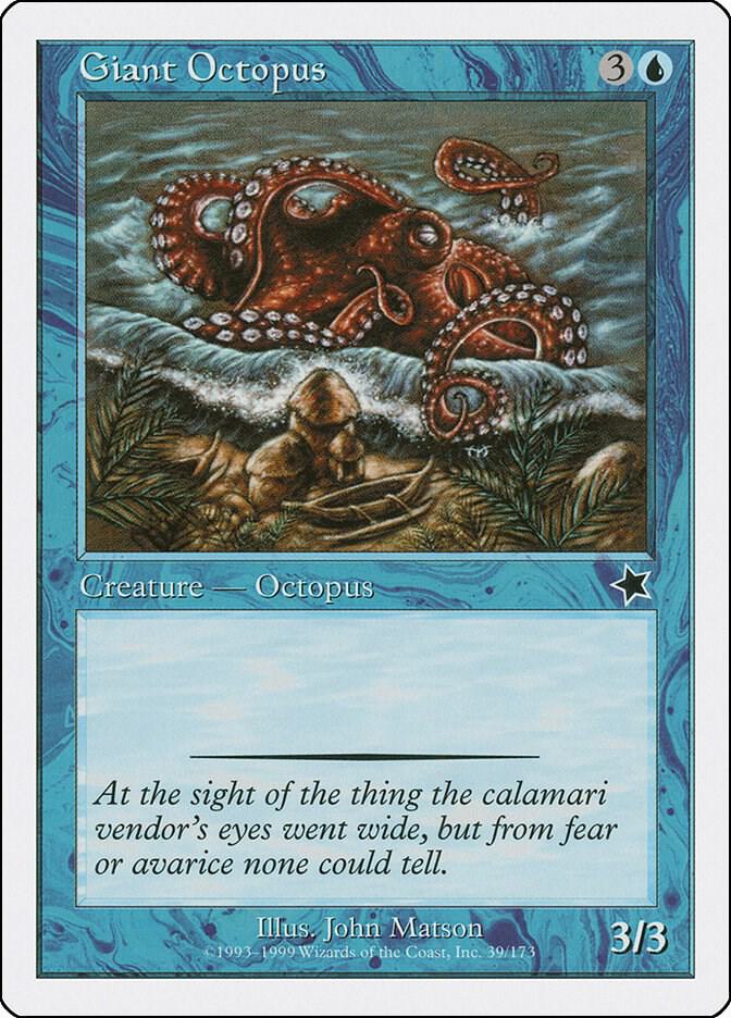 Giant Octopus 39 card from Starter 1999