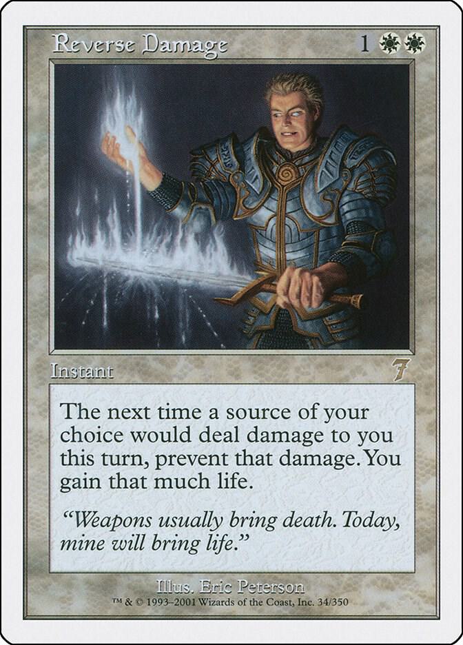 Reverse Damage 34 card from 7th Edition