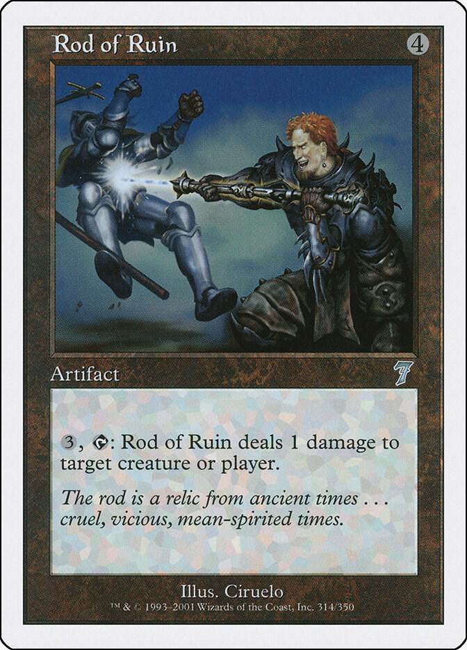 Rod of Ruin 314 card from 7th Edition
