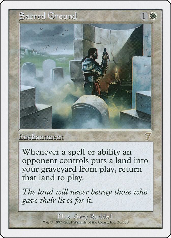 Sacred Ground 36 card from 7th Edition
