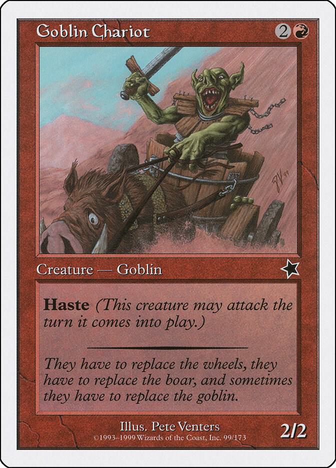 Goblin Chariot 99 card from Starter 1999