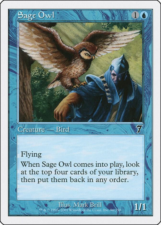 Sage Owl 96 card from 7th Edition