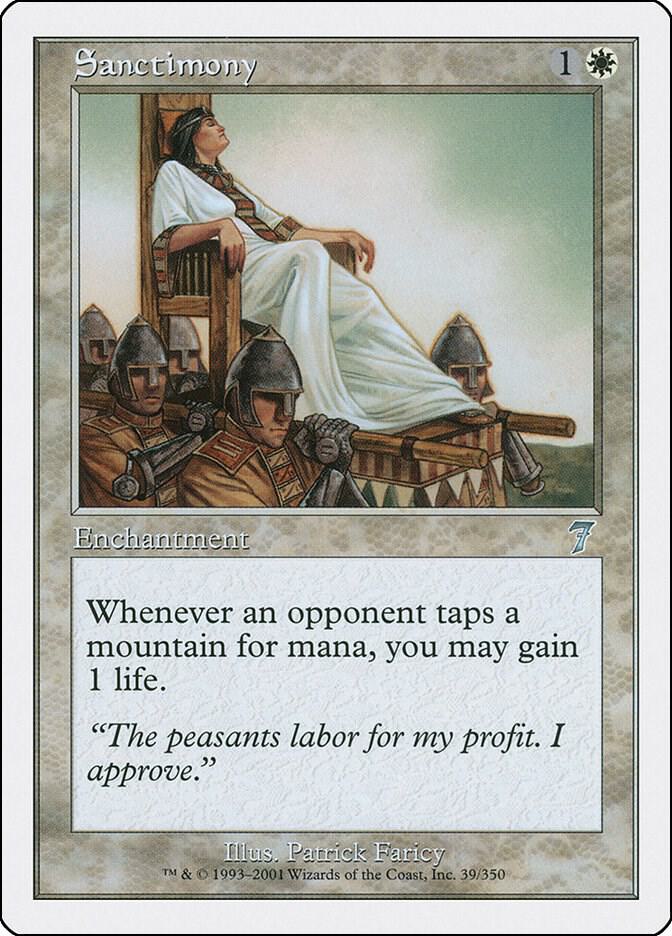 Sanctimony 39 card from 7th Edition