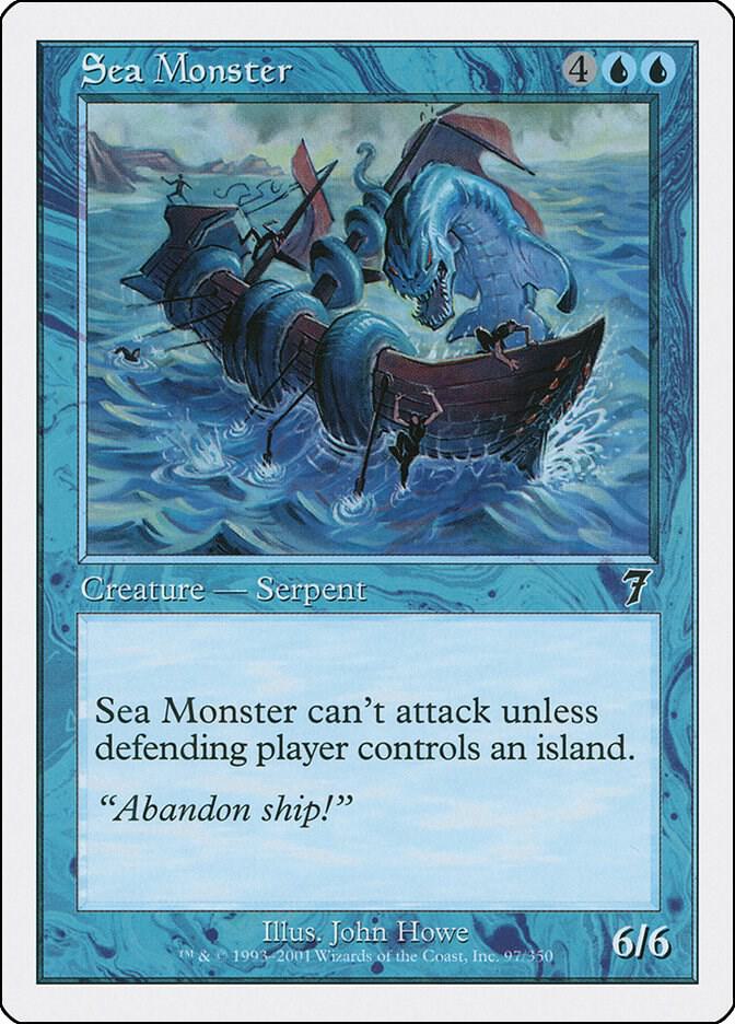 Sea Monster 97 card from 7th Edition