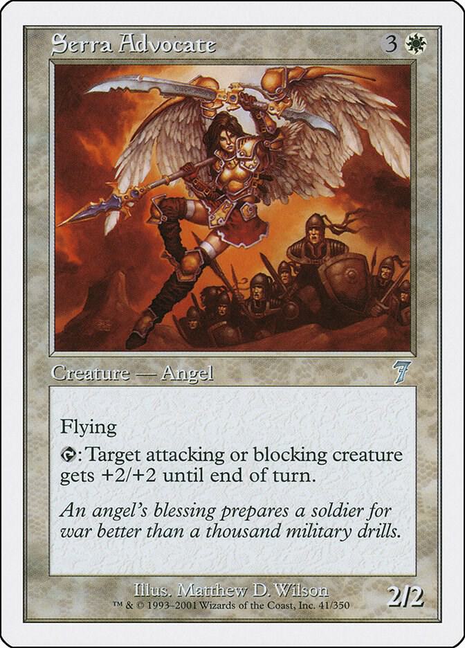 Serra Advocate 41 card from 7th Edition