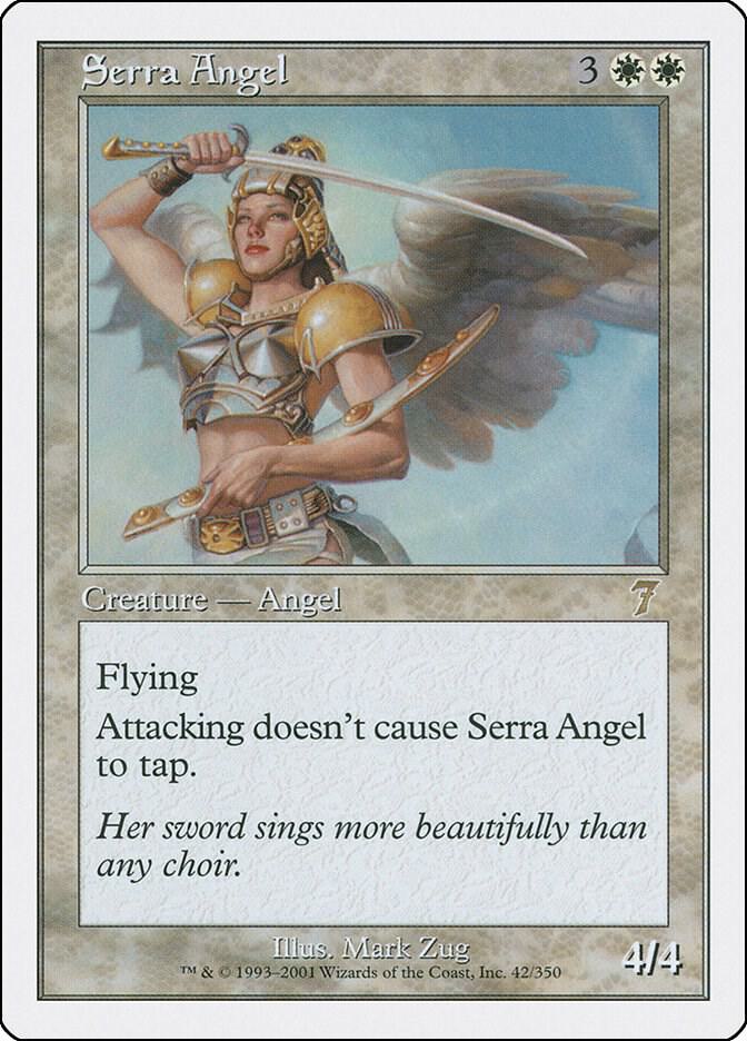 Serra Angel 42 card from 7th Edition