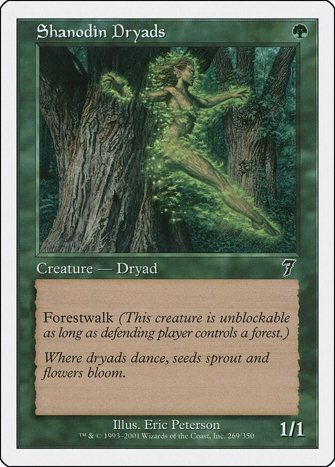 Shanodin Dryads 269 card from 7th Edition