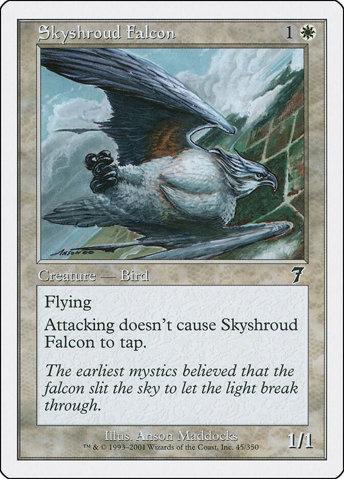 Skyshroud Falcon 45 card from 7th Edition