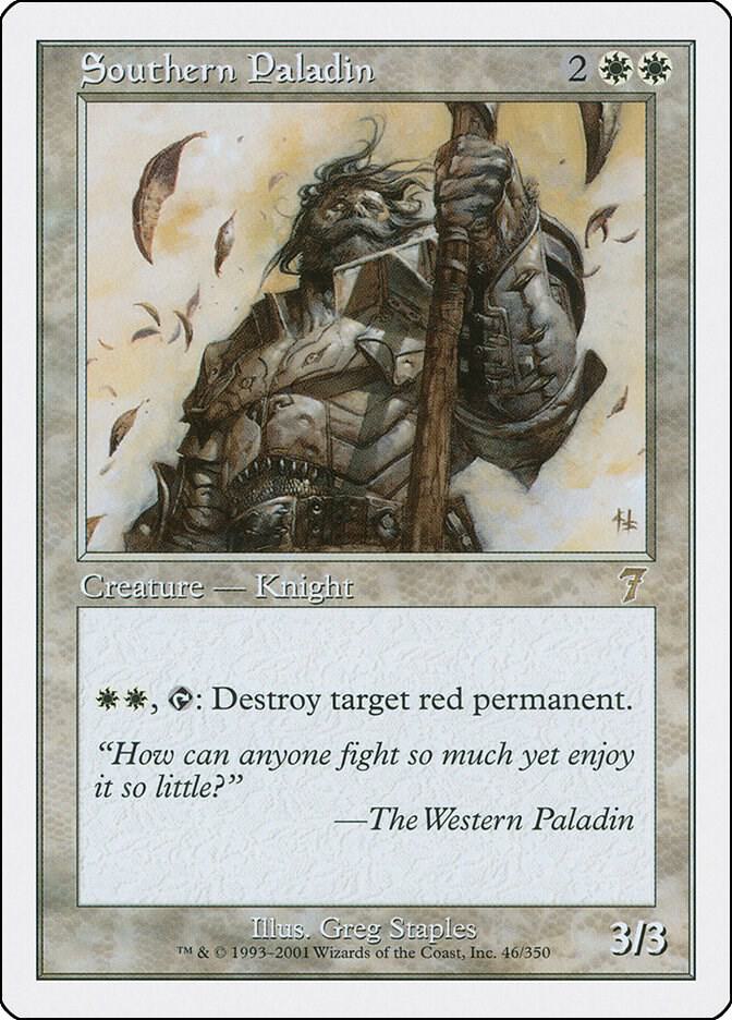 Southern Paladin 46 card from 7th Edition