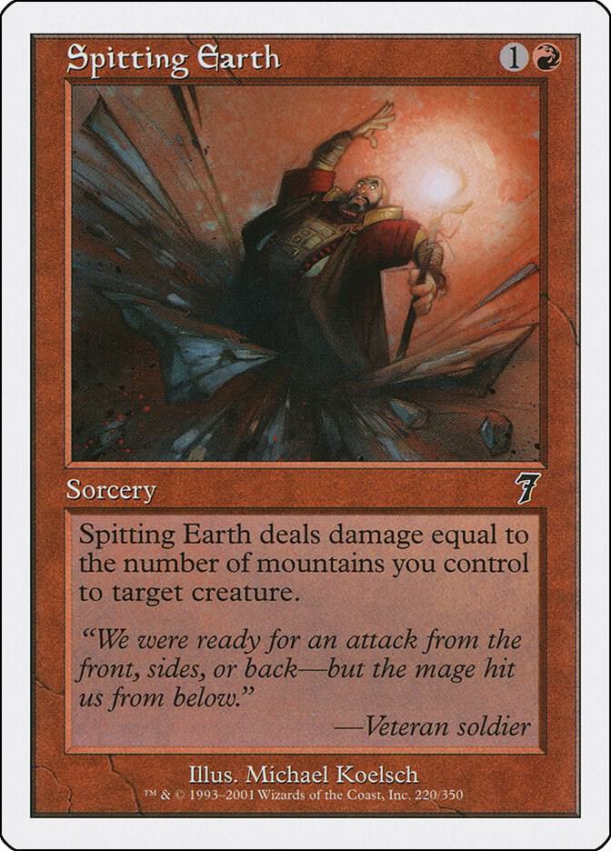 Spitting Earth 220 card from 7th Edition