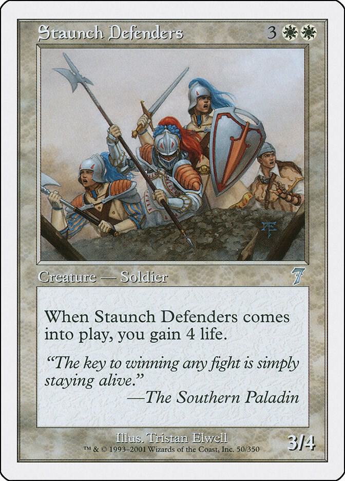 Staunch Defenders 50 card from 7th Edition