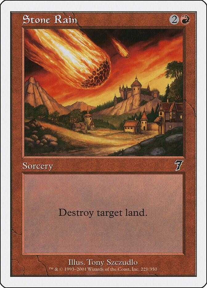 Stone Rain 221 card from 7th Edition