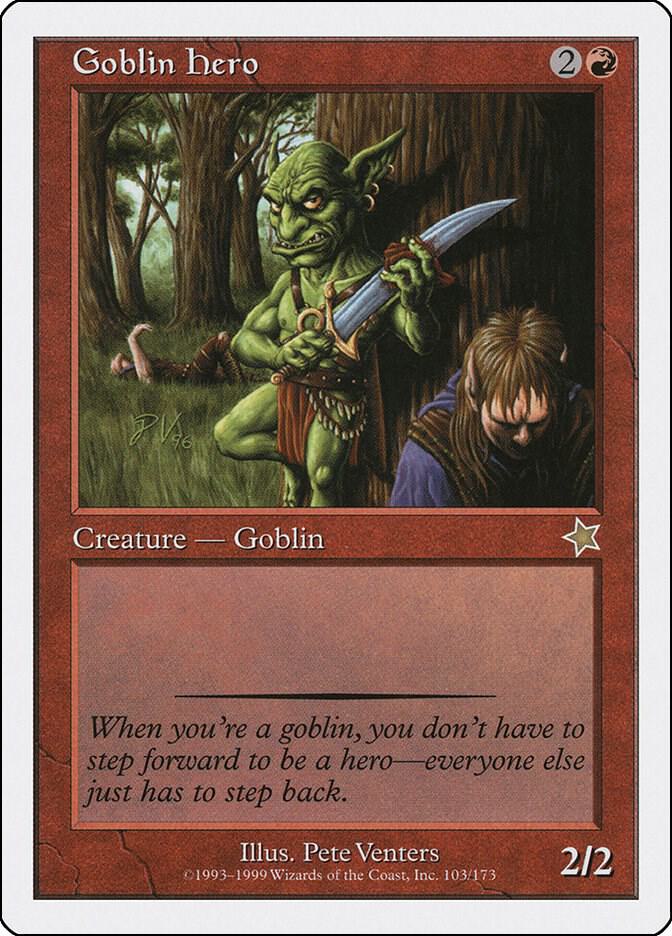 Goblin Hero 103 card from Starter 1999