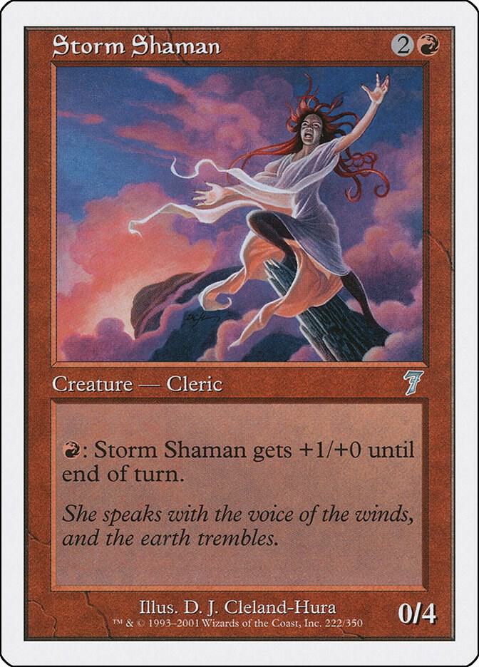 Storm Shaman 222 card from 7th Edition