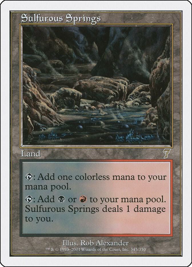 Sulfurous Springs 345 card from 7th Edition