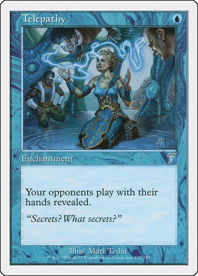 Telepathy 102 card from 7th Edition