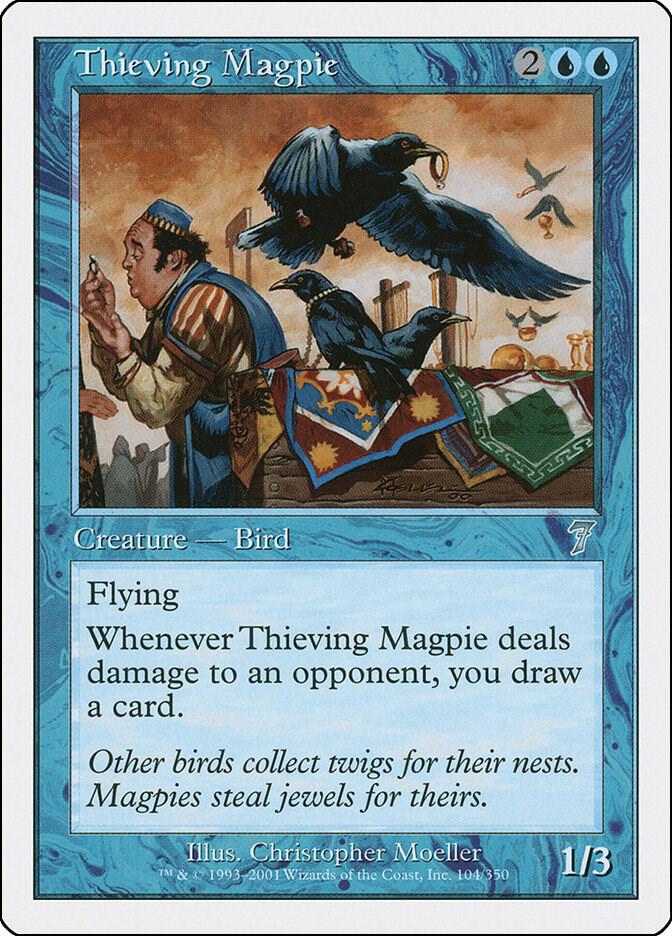 Thieving Magpie 104 card from 7th Edition