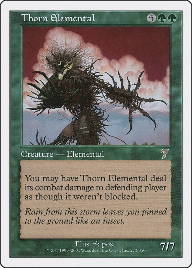 Thorn Elemental 273 card from 7th Edition