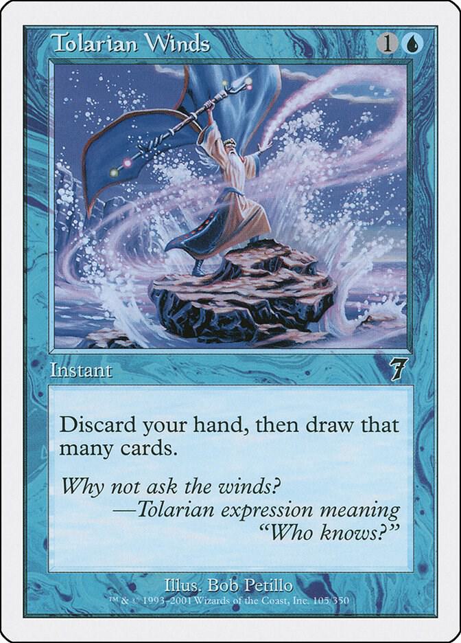 Tolarian Winds 105 card from 7th Edition