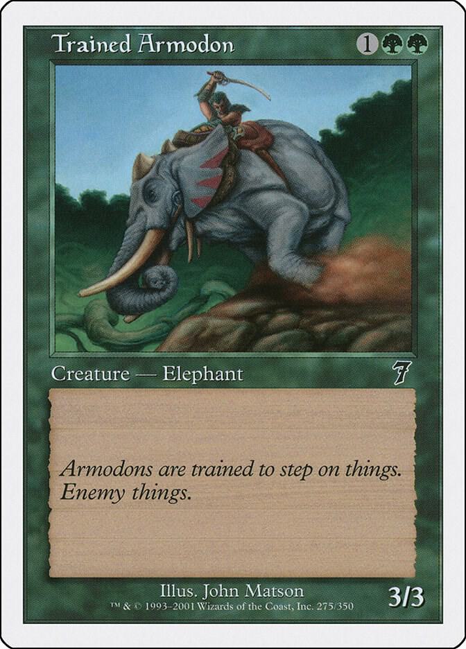 Trained Armodon 275 card from 7th Edition