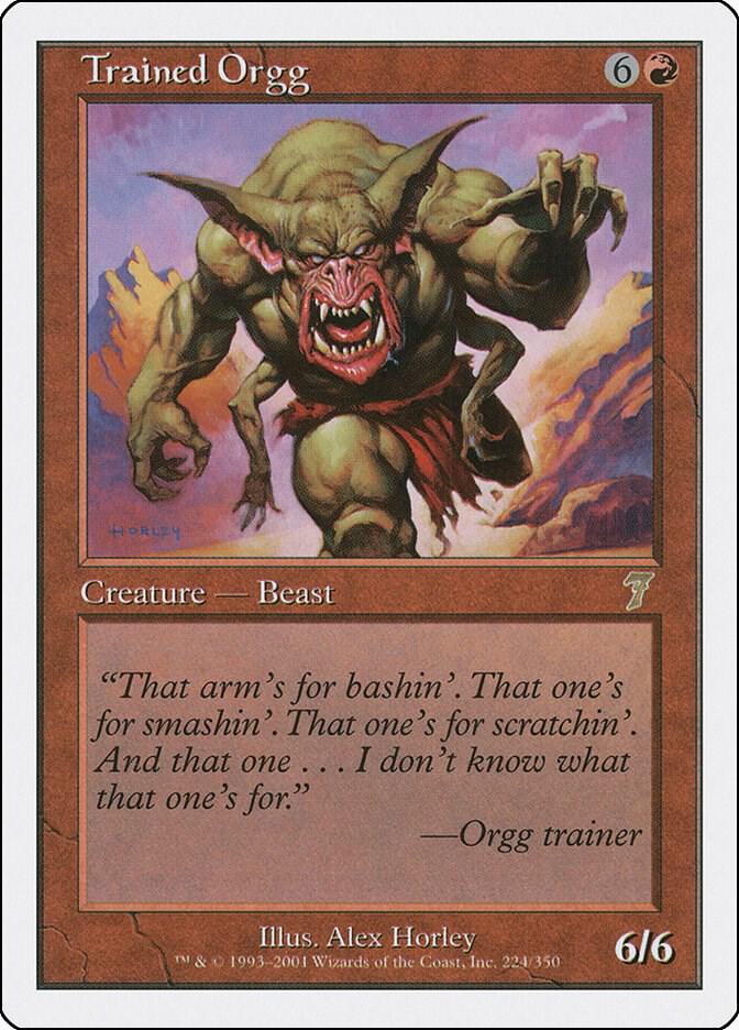 Trained Orgg 224 card from 7th Edition