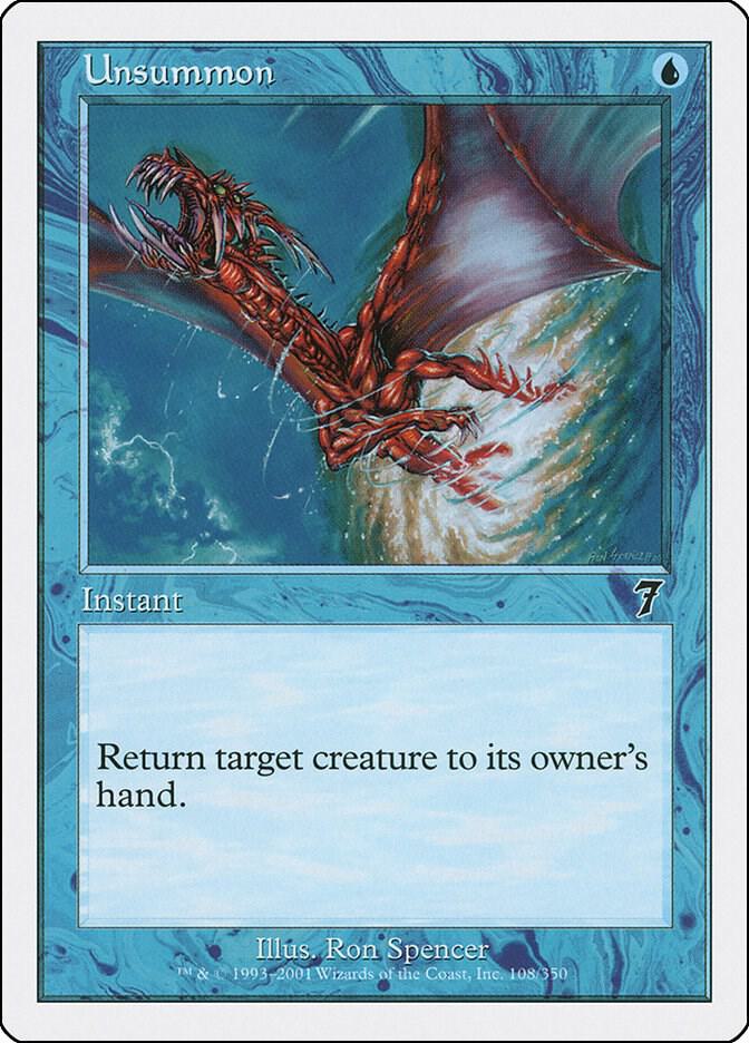 Unsummon 108 card from 7th Edition