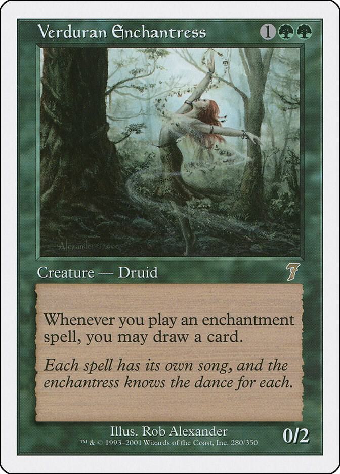 Verduran Enchantress 280 card from 7th Edition