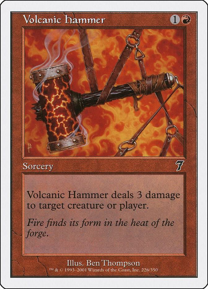 Volcanic Hammer 226 card from 7th Edition