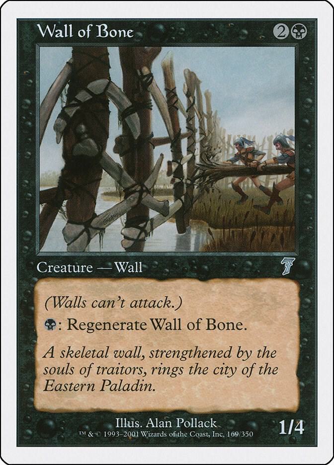 Wall of Bone 169 card from 7th Edition