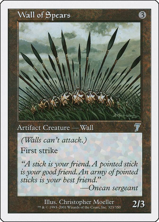 Wall of Spears 323 card from 7th Edition