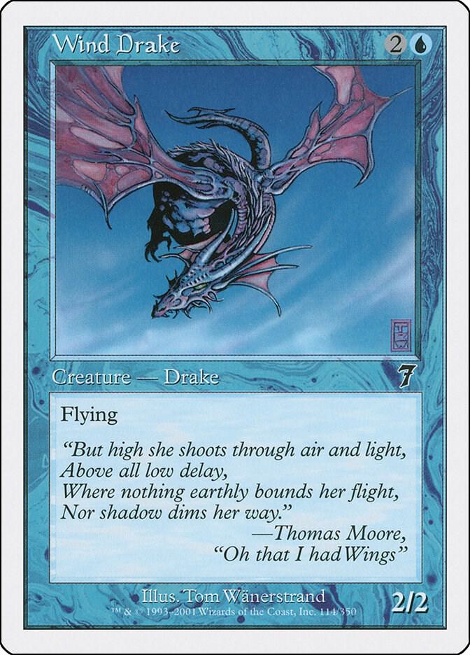 Wind Drake 114 card from 7th Edition