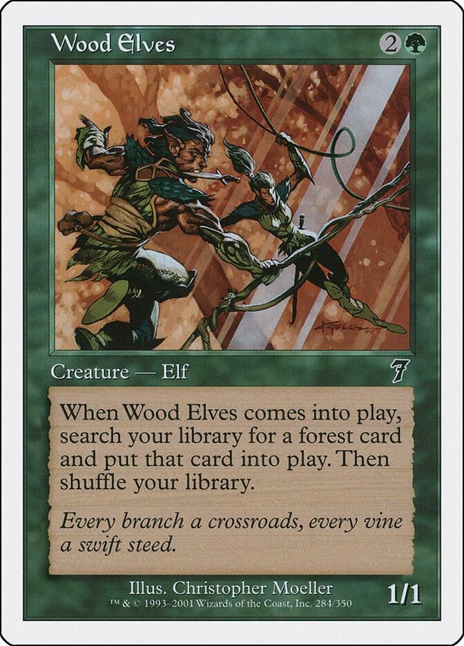 Wood Elves 284 card from 7th Edition