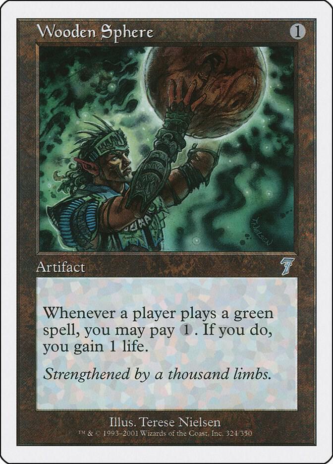 Wooden Sphere 324 card from 7th Edition