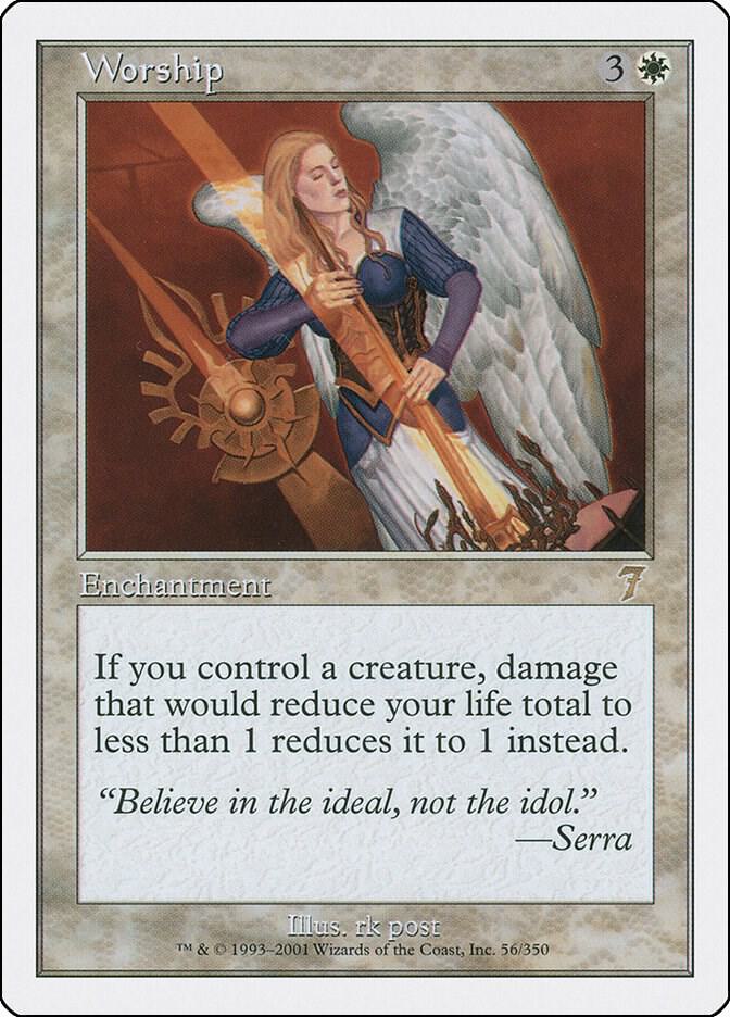 Worship 56 card from 7th Edition
