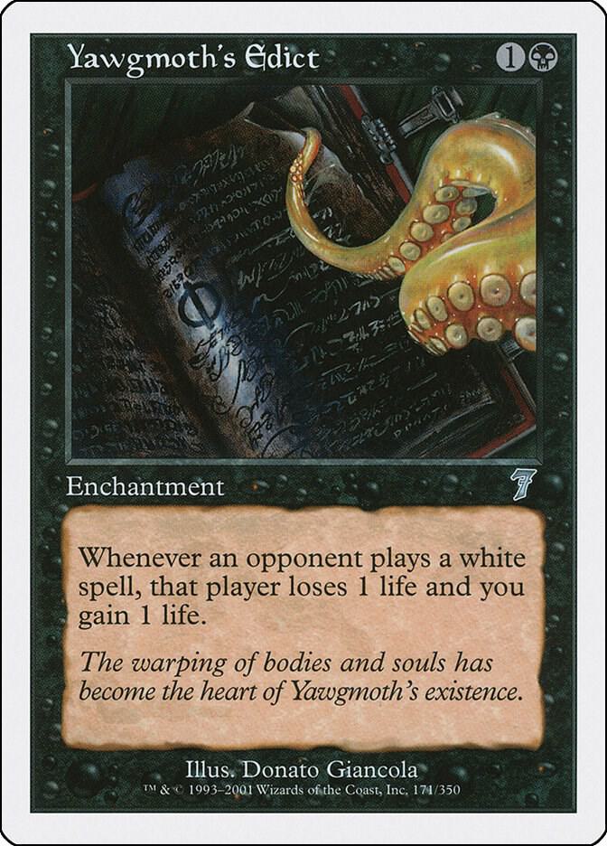 Yawgmoth's Edict 171 card from 7th Edition