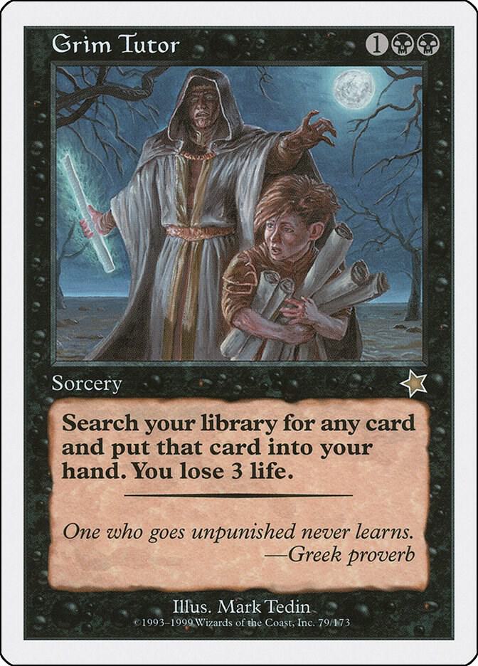 Grim Tutor 79 card from Starter 1999