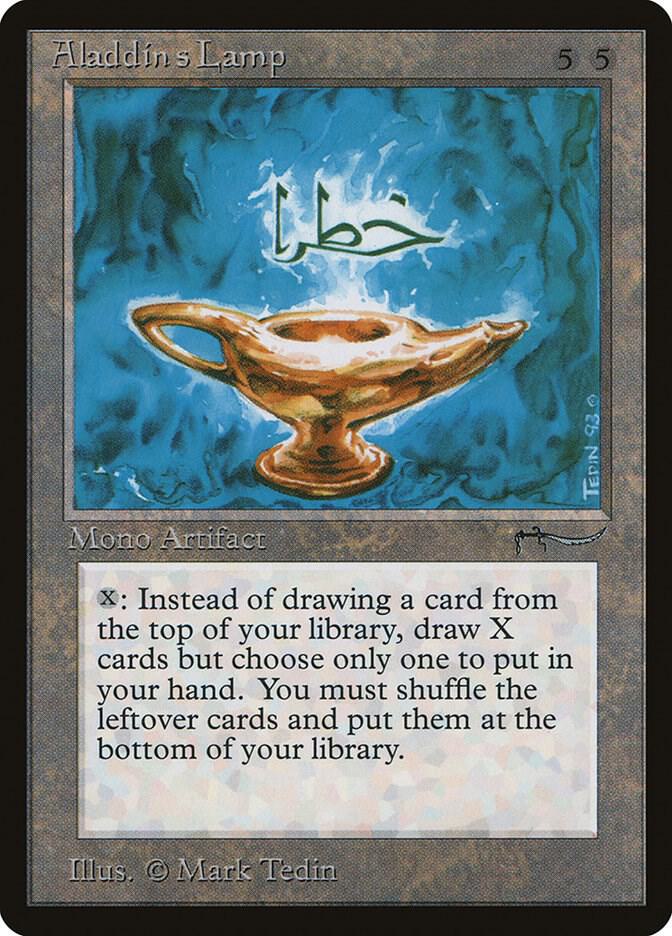 Aladdin's Lamp card from Arabian Nights