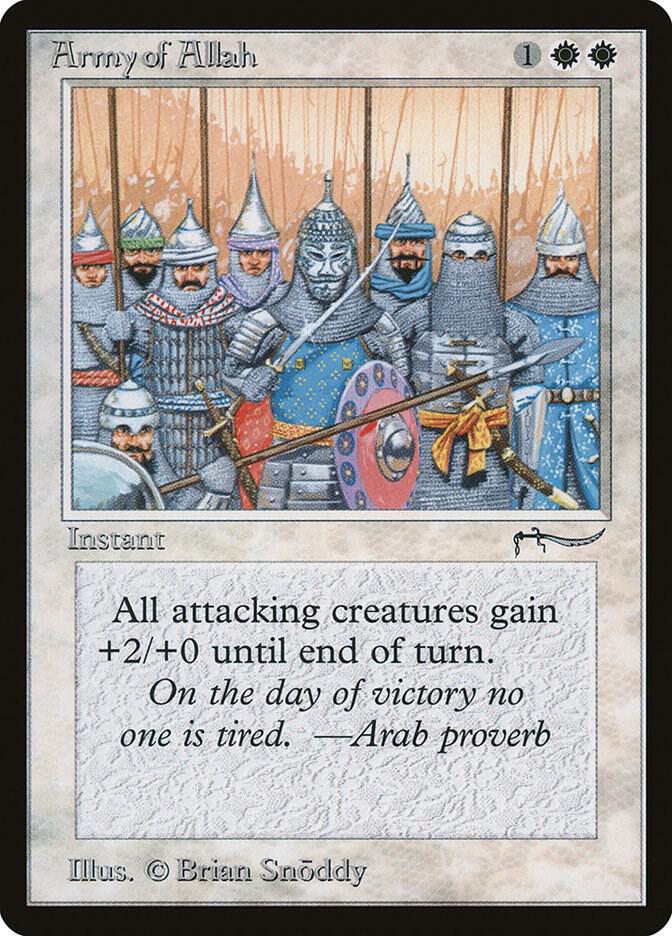 Army of Allah card from Arabian Nights