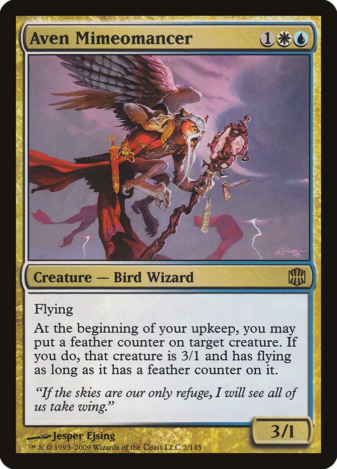 Aven Mimeomancer 2 card from Alara Reborn