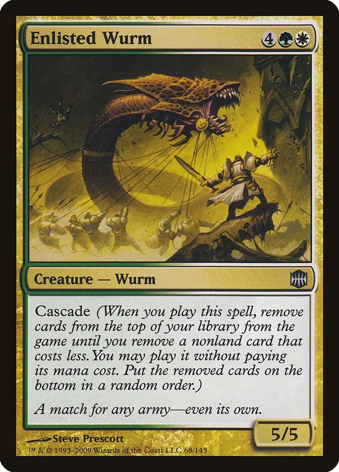 Enlisted Wurm 68 card from Alara Reborn