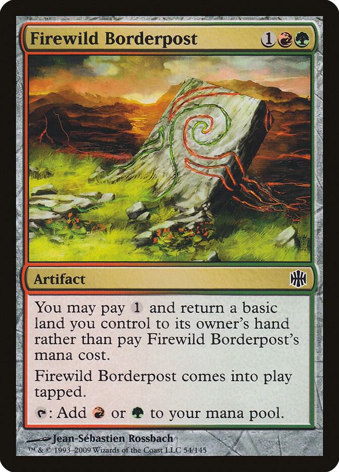 Firewild Borderpost 54 card from Alara Reborn
