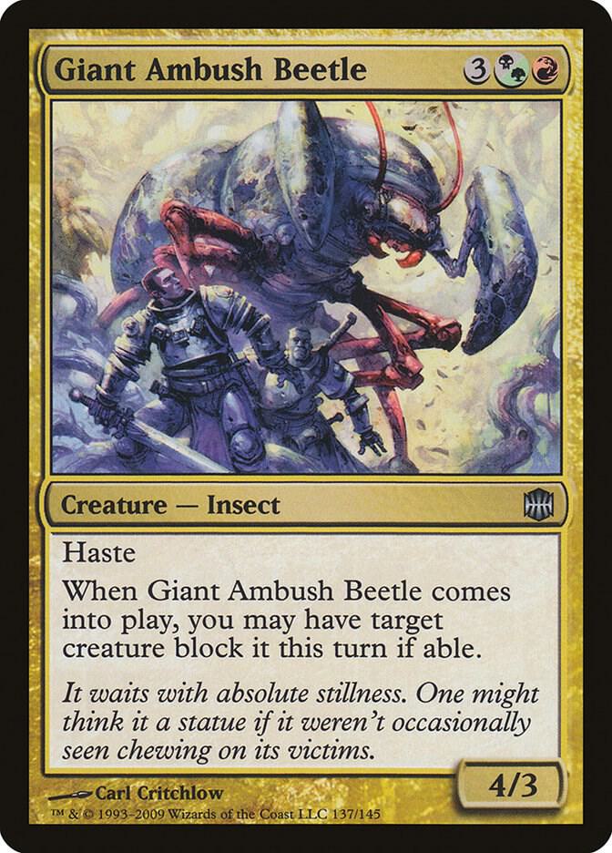 Giant Ambush Beetle 137 card from Alara Reborn