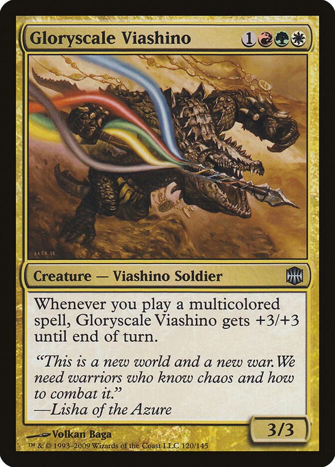 Gloryscale Viashino 120 card from Alara Reborn