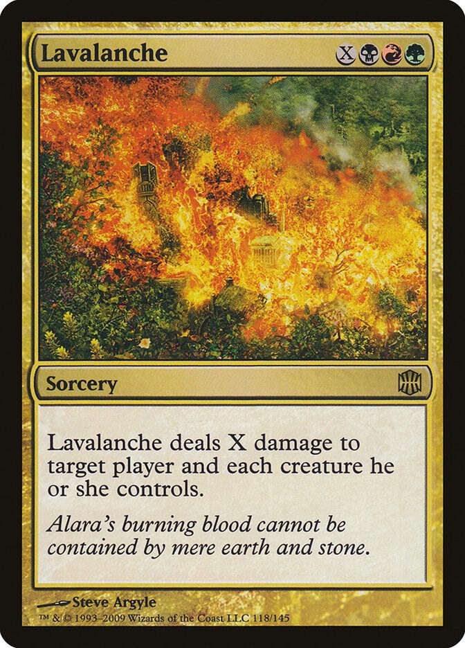 Lavalanche 118 card from Alara Reborn