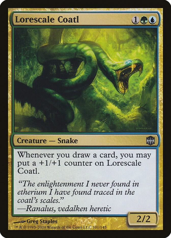 Lorescale Coatl 101 card from Alara Reborn
